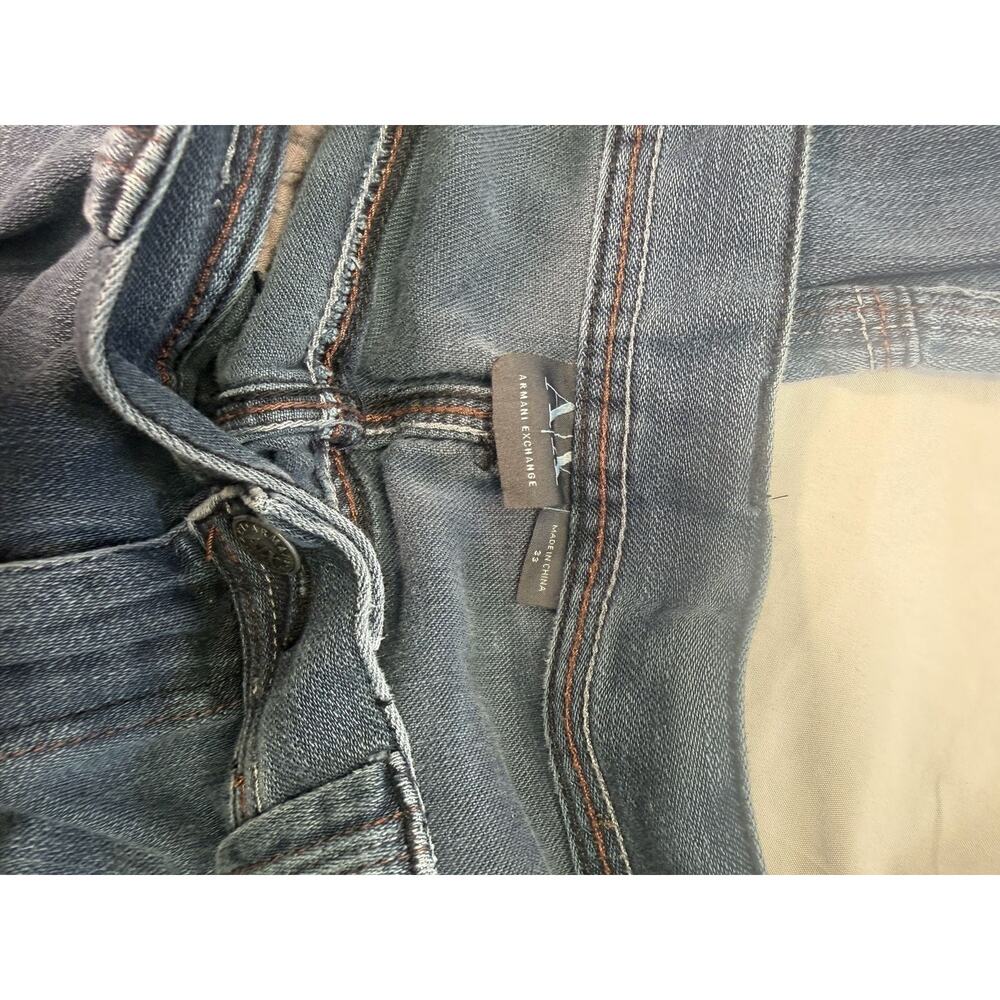 Armani Exchange Men's A|X Dark Wash Biker Cargo Denim Jeans - Picture 3 of 3